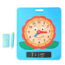 Kids Montessori Cognitive Clock Time Board Teaching Aids Erasable Toys