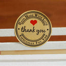 12* Round Paper Labels 'Thank you Hand made with love' HOT Gift Craft Food P7Q3