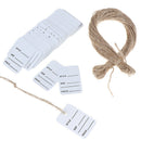 100Pcs Merchandise Display Price Tags Jewelry Price Tags With String 20m FT