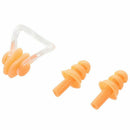 Orange Nose Clip Silicone Earplugs Set for Swim Swimming C9P6