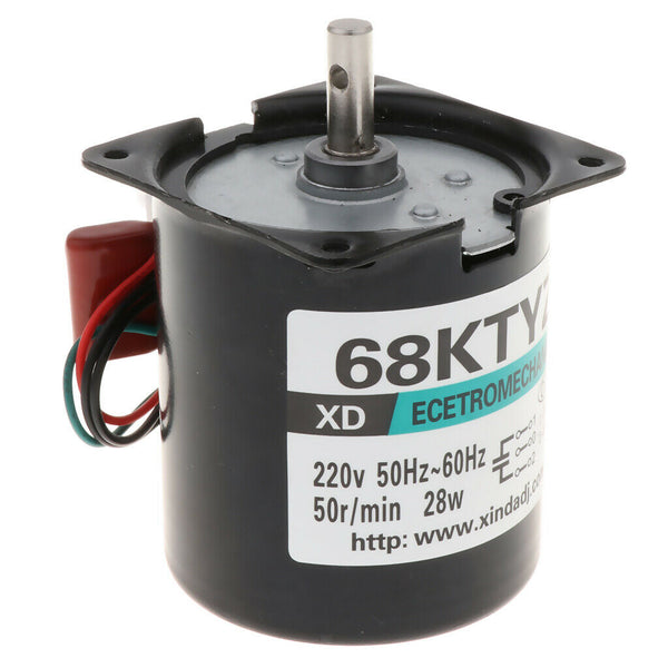 Low Speed AC 220V 28W CW/CCW Micro Permanent Magnet Synchronous Motor 50RPM