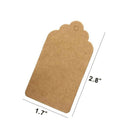 100Pcs Kraft Paper Gift Tags with 10 Meter Natural Twine(Water Ripple)
