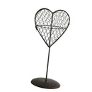 2Pcs Iron Wire Heart Shape Stand Succulent Pot Standing Planter Plant Holder
