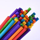 50x Rainbow Color Popsicle Art Craft Sticks Wooden Treat Sticks DIY Gifts