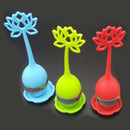1pcs Silicone Lotus Shaped Stainless Steel Tea Infuser Teaspoon Loose Leaf