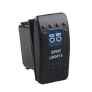 12v 24v Waterproof Rocker Toggle Button Switch Blue LED Spot Light Car Auto 5Pin