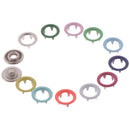 20pcs Multicolor Metal Sewing Buttons Prong Ring Press Studs Snap Fasten%!