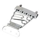 Short Trapeze Tailpiece 4-string Guitar Bridge For  Guitars Chrome