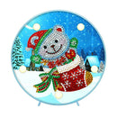 DIY Special Shaped Diamond Painting Xmas Bear Light Embroidery Home Decor