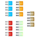 15pcs Micro2 Fuses 5A 7.5A 10A 15A 20A Car Auto Blade Fuse Assortment Kit