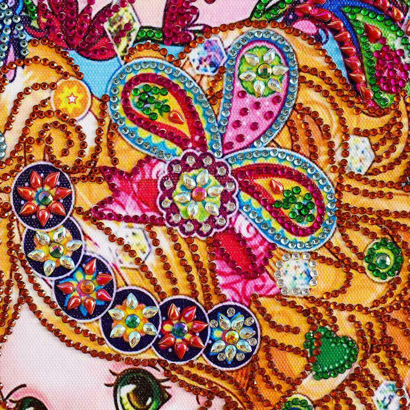 5D DIY Special Shaped Diamond Painting Girl Cross Stitch Mosaic Craft Kits