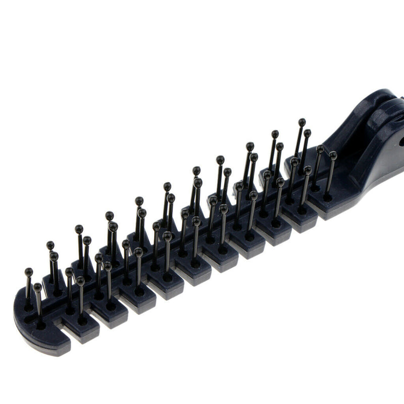 2x Lovely Multifunction Foldable Pocket Travel Hairbrush Massage Scalp Comb