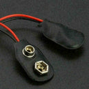 3Pcs Snap 9V (9 Volt) Battery Clip Connector Type Black Cable Black Favor C B2R8