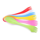 6x Multifunction Camping Hiking Utensils Spork Combo Travel Gadget Spoon Fork Gw