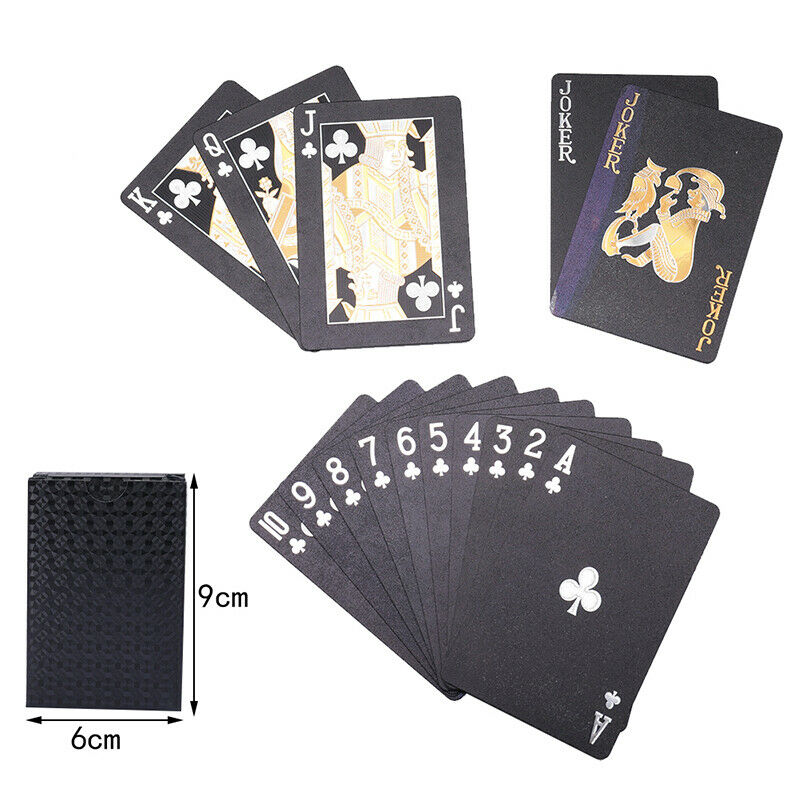 Waterproof Plastic Playing Cards Game Black Poker Polish Poker Star Board GSEAU