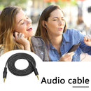 3.5mm AUX Cable Male to Male Audio Cord Line for Speaker Headphones (Black)