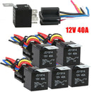 Waterproof Automotive Relay 12V 5Pin 40A Car Relay 12V 5Pin With Relay Socket 3C