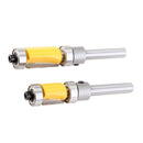 2Pcs Top & Bottom Bearing Woodworking Cutter Router Twin Flutes Milling Bits