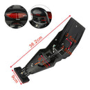 Black Motorcycle Rear Fender Mudguard with LED Brake Tail Light Accessories