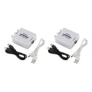 2Pc Rca Cvsb AV To RF Adapter 67.25Mhz 61.25Mhz Video Audio TV Signal