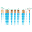 20Pcs/Set Professional Complete Diamond Beauty Makeup Brushes Eyebrow Eyesh S3Q9