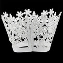 50x Paper Snowflake Design Vine Lace Cupcake Wrappers Table White