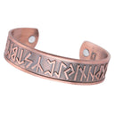 Viking Runes Wide Elastic Cuff Bangle Bracelet Wristband Jewelry Rose Copper