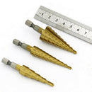 2Set Step Dril Bit 3-20mm HSS 4241 Hex Titanium Step Cone Drill Bit