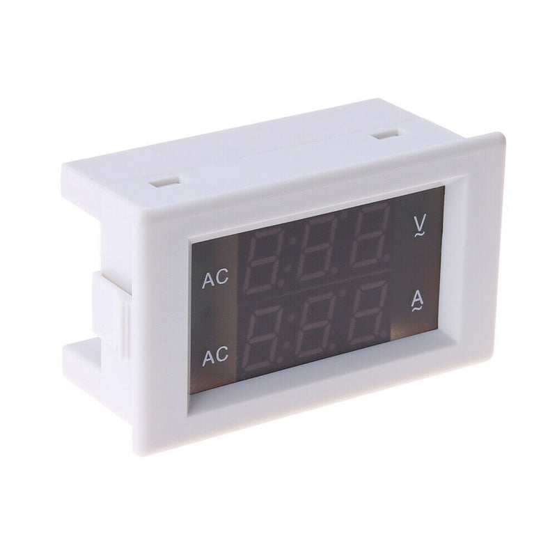 AC Digital Ammeter Voltmeter LCD Panel Amp Volt Meter 100A 300V White A