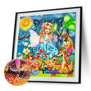 Cartoon Girl 5D DIY Full Round Drill Diamond Painting Mosaic Beadwork Decor