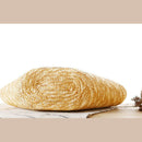 Pastoral Style Woven Straw Beach Bag with Fabulous Silk Flower(Beige)