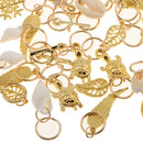 50pcs Hair  Braid Rings Shell Feather Cross Hair Loops Clips Accessories