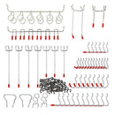 52Pcs Pegboard Hooks Assortment Home Storage Hooks System Peg Board Tool Ha F8R7