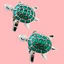 Men CuffLink Creative Green Turtle Modelling Men Elegant Wedding CuffLinks  D2Q6