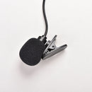 Clip On Lapel Microphone Hands Free Wired Condenser Mini Lavalier Mic 3.5mm BX