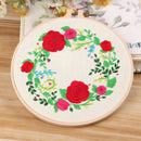 1 set Embroidery Hanging Picture Beginners Starter Kit Cross Stitch with Hoop