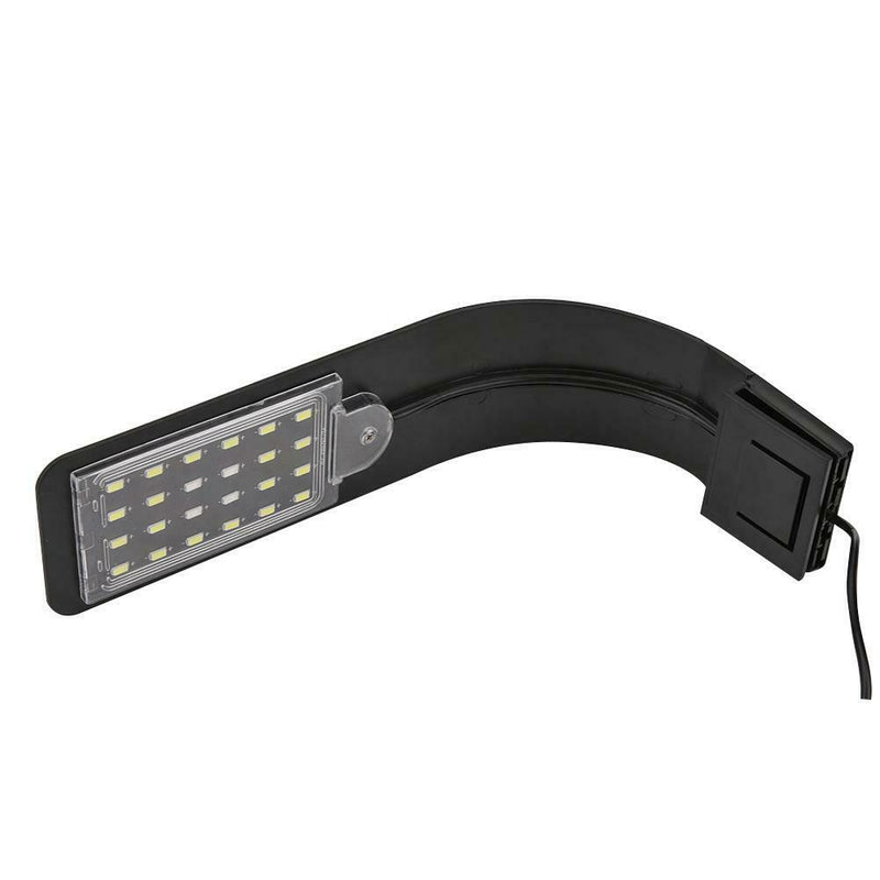 LED Waterproof Aquarium Light Tank Plant Grow Clip Lamp (Blue White Black) A