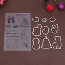 Birthday Silicone Clear Stamp+Metal Cutting Die Stencil DIY Scrapbook Decor