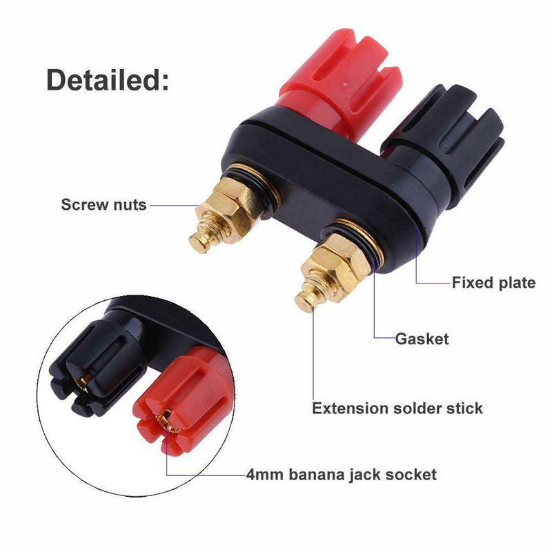 Banana Plug Binding Post Terminal Connector for Speaker Amplifier