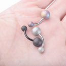 4Pcs Stainless Steel Barbell Navel Belly Button Ring Bar Body jewelry PiercingOZ