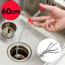 60cm Kitchen Sewer Dredging Device Tool Spring Pipe Sink Cleaning Hook Supply UK