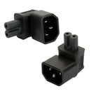 1 X IEC320-C14 To C7 Right Angle 90 Degree Angled AC Power Adapter Extension