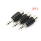 3x Nickel 3.5mm 1/8" Stereo Male Plug To RCA Female Jack Audio Adapter TEUS