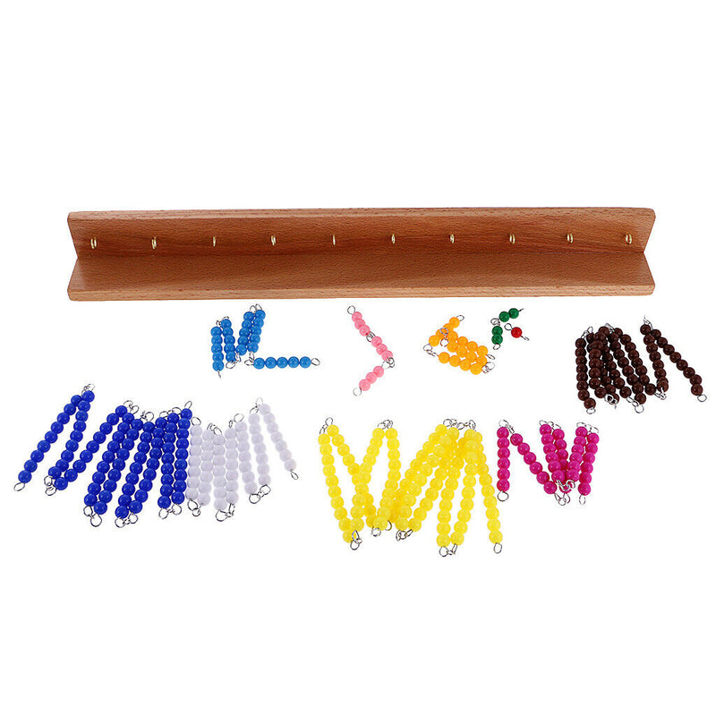 Kids Toddlers Xmas Gift Montessori Math Learning - 1-10 Square Hanging Beads