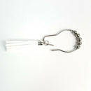 12X Shower Curtain Rings Balls Curtain Rings Stainless Steel Rings for Show C5P3