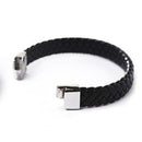 Fashion Mens Punk Leather Wrap Braided Wristband Cuff Punk Bracelet Bangle