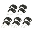 5 Pcs Black Over-the-Door 8 Hook Hanger