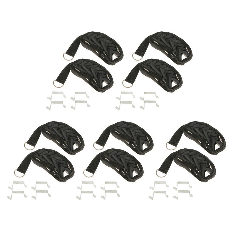 5 Pcs Black Over-the-Door 8 Hook Hanger