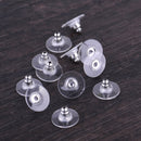 100Pc Ear Studs Bullet Clutch Stoppers Plastic Pad Earring Backs Findings Safety