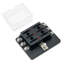 6-Way Blade Fuse Box Fuse Block Holder with Fuses for 12V 24V Car Marine